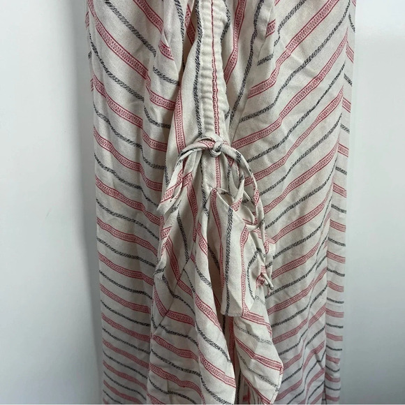Nasty Gal Striped Halter Ruffle High Low Midi Dress Size 4 - Picture 6 of 8